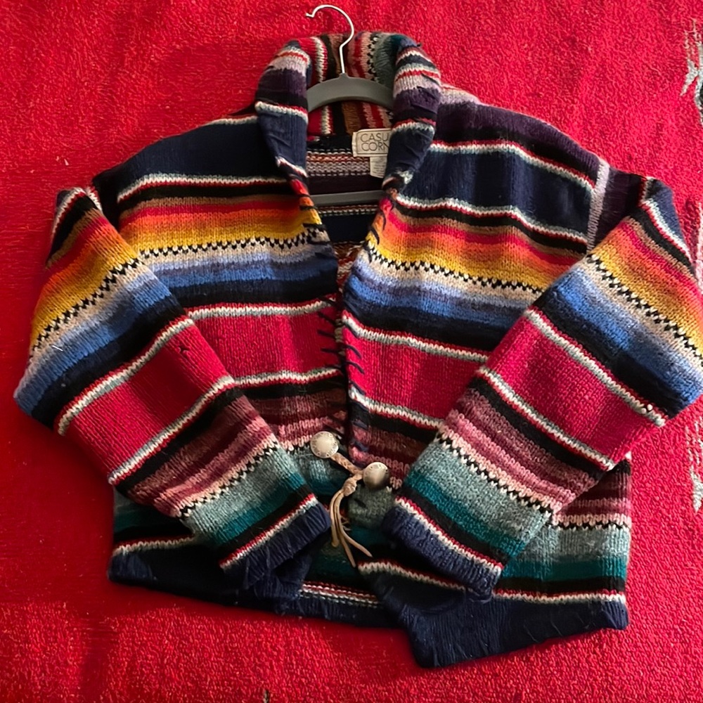 Aztec style cardigan sweater